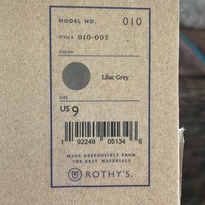 Rothys Chelsea high tops lilac grey size 9 NIB